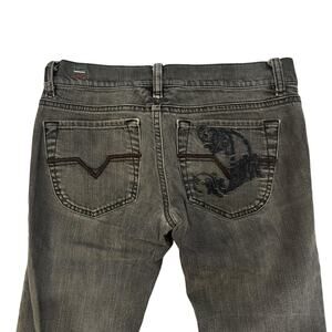 Diesel Liv Jeans 26x30 Made in Italy Gray Wash Stretch Straight